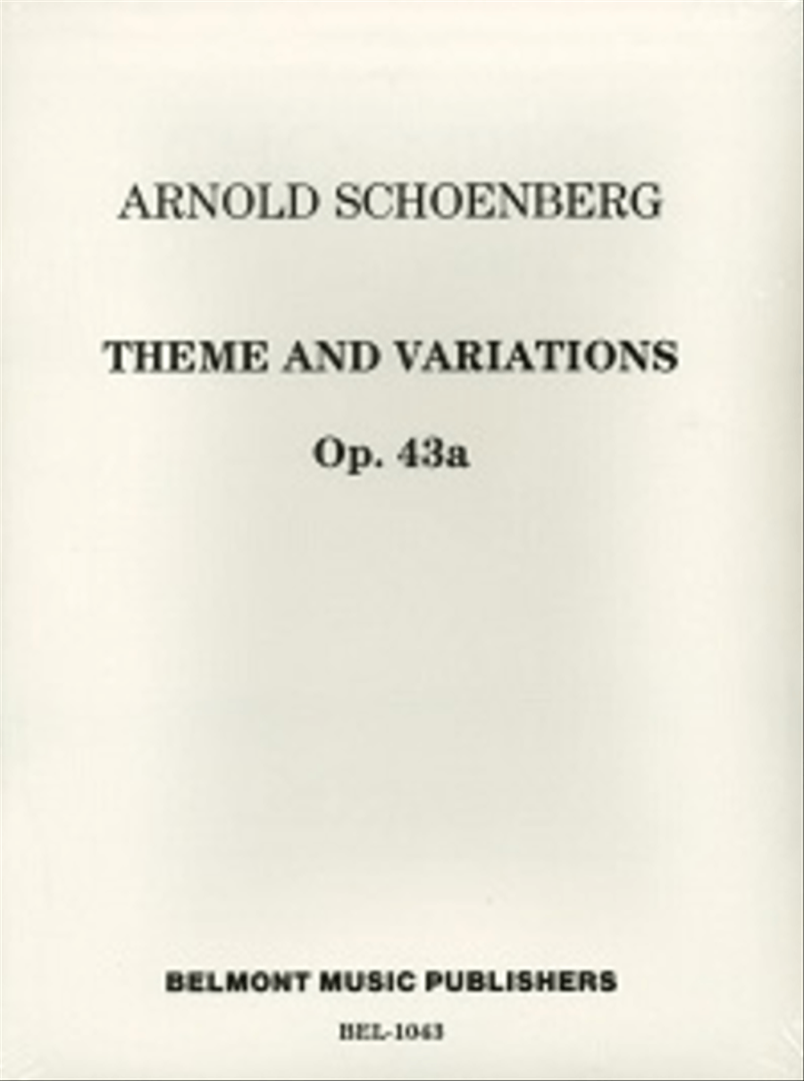 Theme and Variations for Windband, Op. 43a Score scores gallery preview page 1