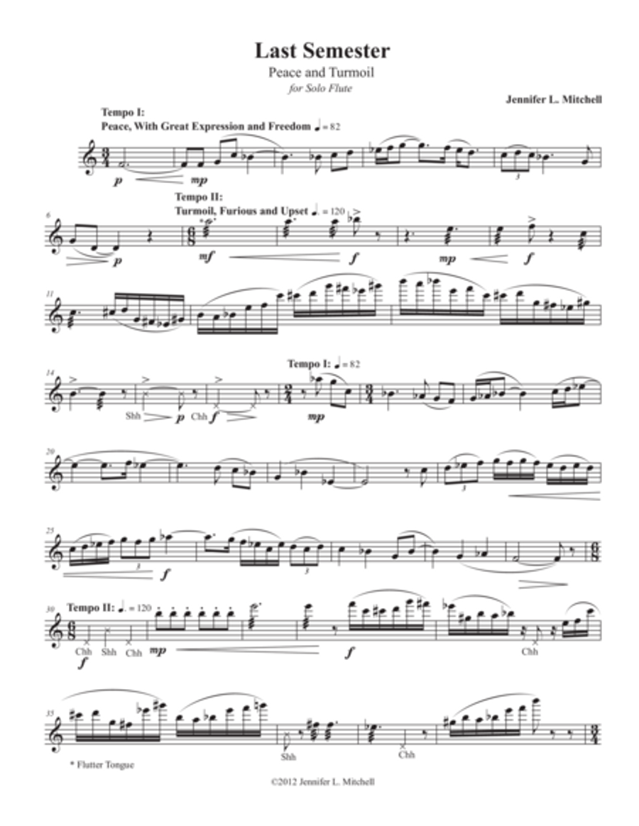 Last Semester Last Semester Flute Solo scores gallery preview page 1