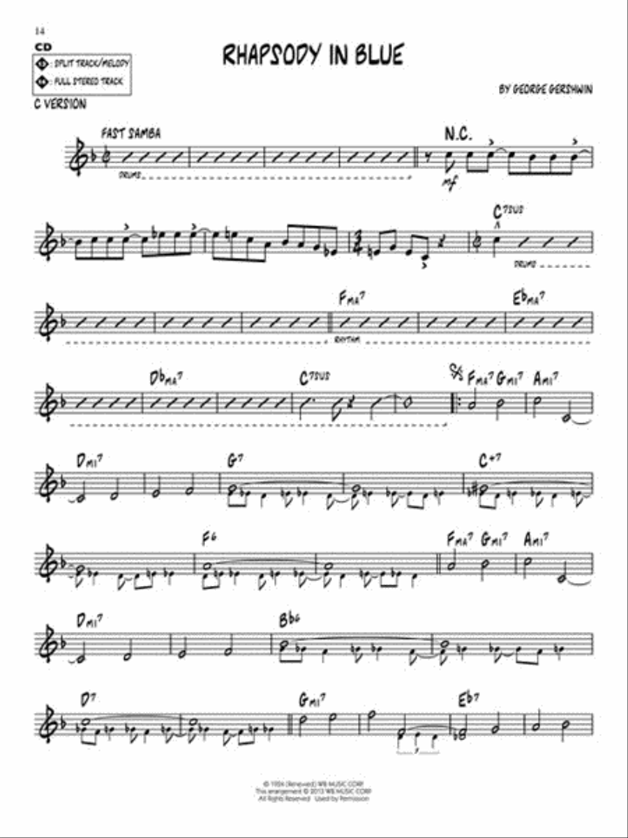 “Rhapsody in Blue” & 7 Other Classical-Based Jazz Pieces C Instrument scores gallery preview page 6