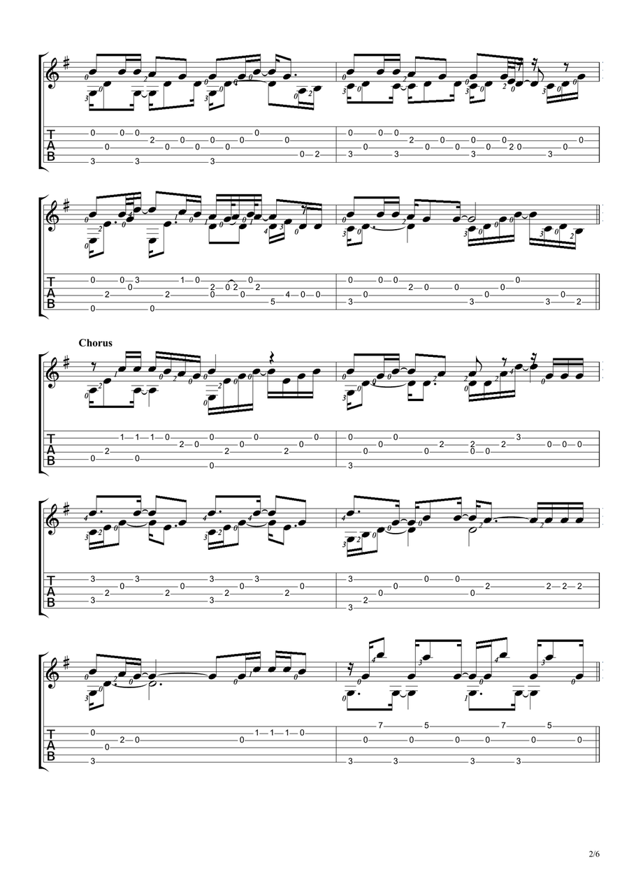 Little Things Acoustic Guitar scores gallery preview page 2