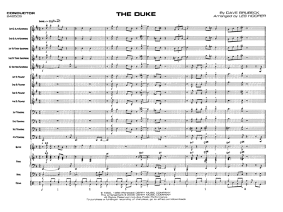 The Duke: Score The Duke: Score Jazz Ensemble scores gallery preview page 3