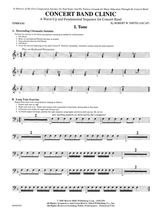 Concert Band Clinic (A Warm-Up and Fundamental Sequence for Concert Band): Timpani
