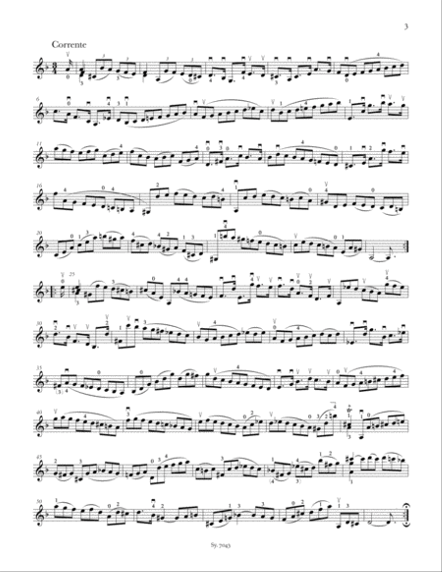 Partita II, BWV 1004 Violin Solo scores gallery preview page 2