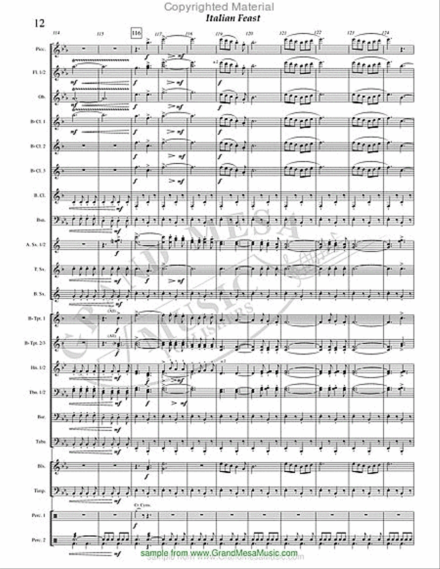 Italian Feast Italian Feast Concert Band scores gallery preview page 13