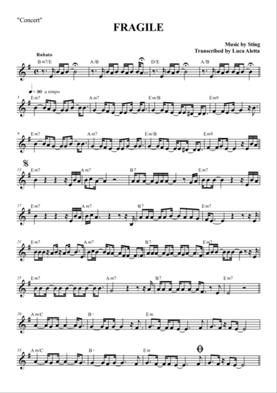 Fragile Small Ensemble scores gallery preview page 1