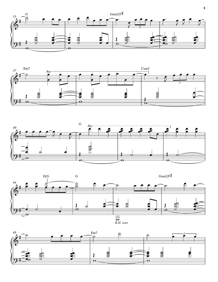 Mistletoe Piano Solo scores gallery preview page 3
