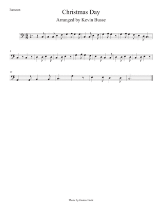 Christmas Day (Easy key of C) Bassoon