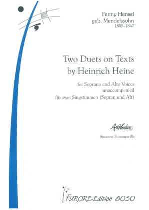 Book cover for 2 Heine Duets a cappella