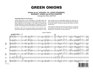 Book cover for Green Onions - Full Score