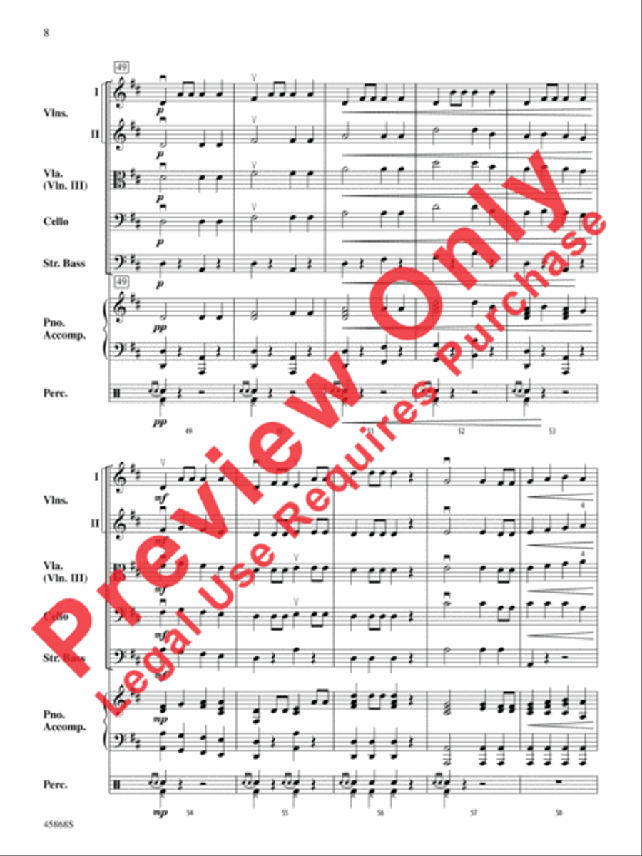 British March String Orchestra scores gallery preview page 8