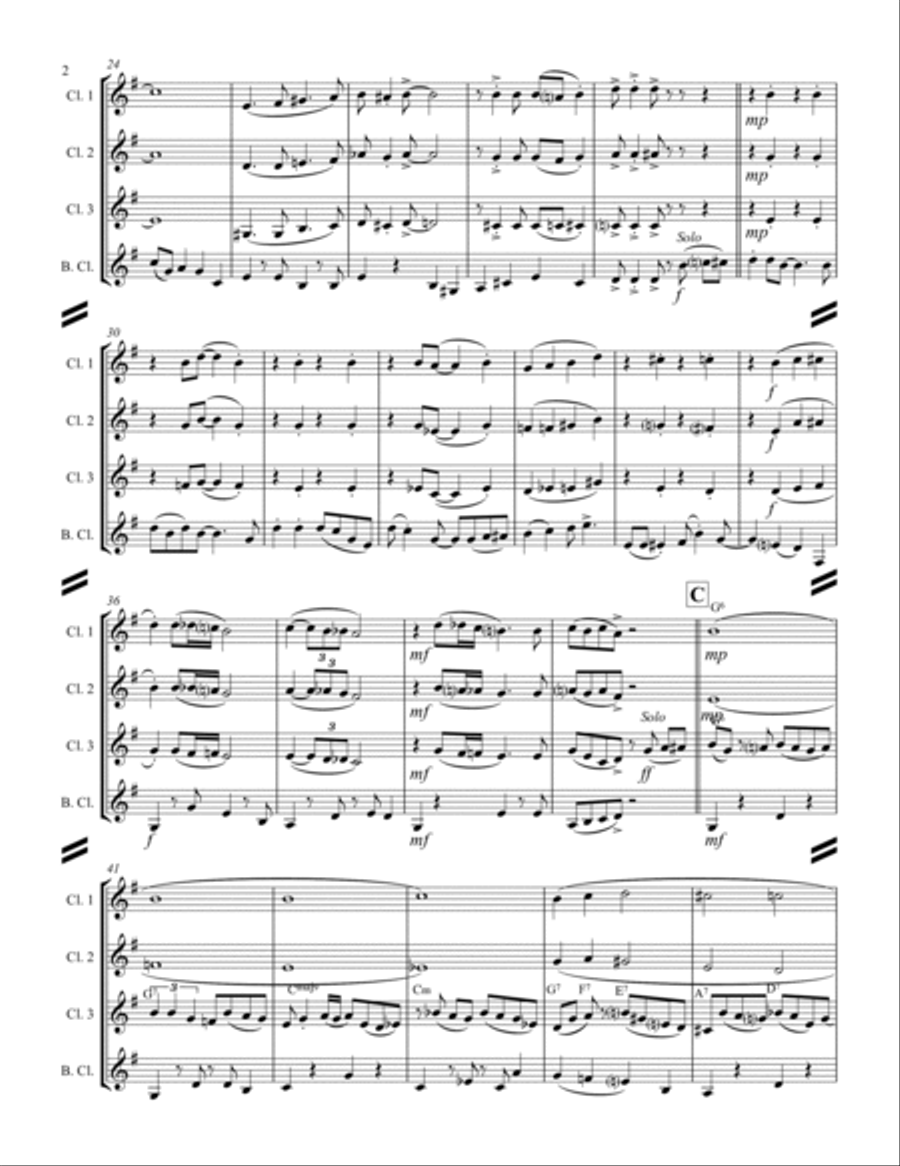 I Want A Little Girl Woodwind Ensemble scores gallery preview page 3