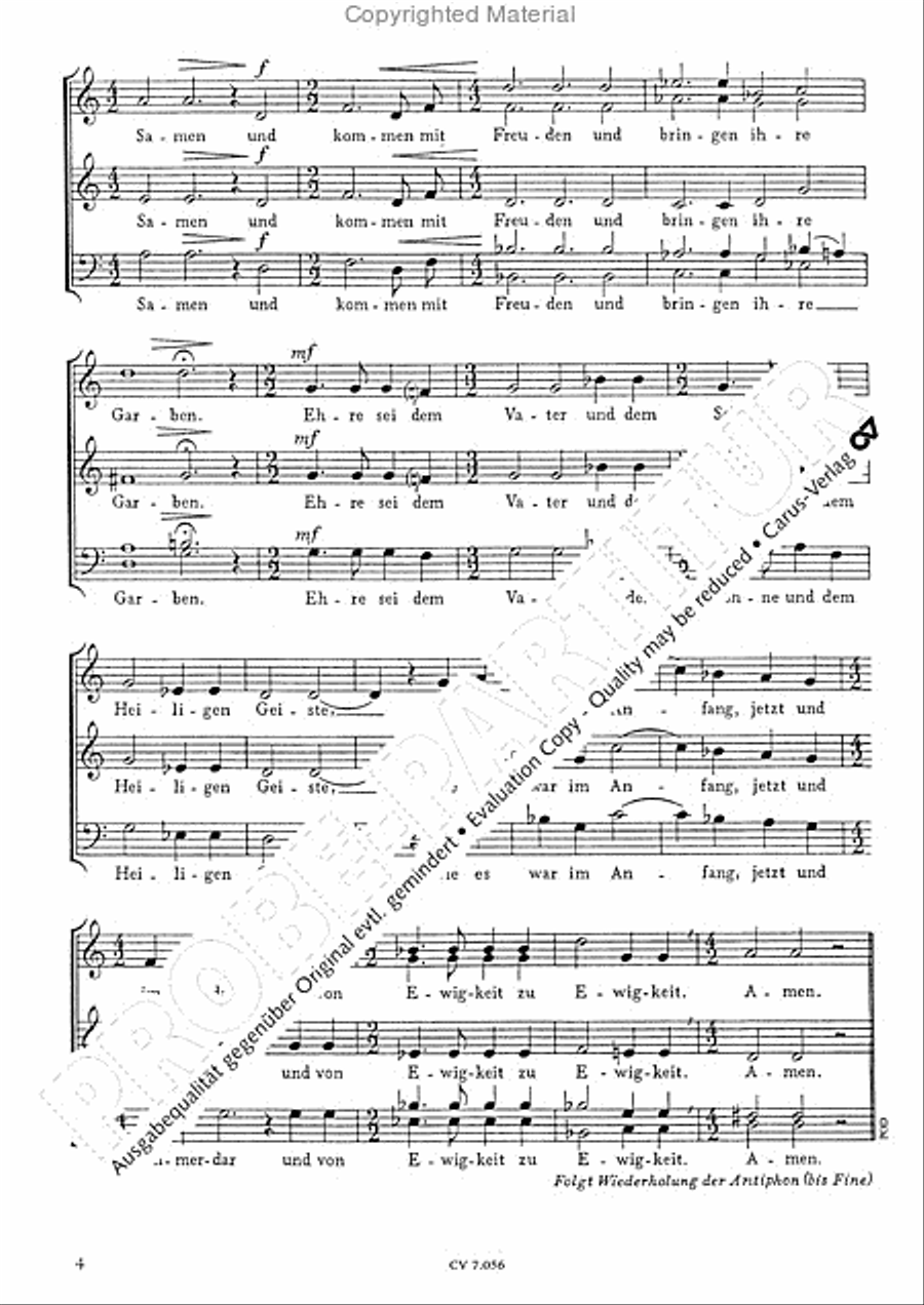 Die Erlosten des Herrn werden wiederkommen 3-Part scores gallery preview page 5