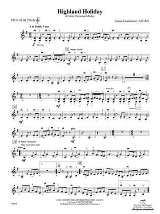 Highland Holiday: 3rd Violin (Viola [TC])