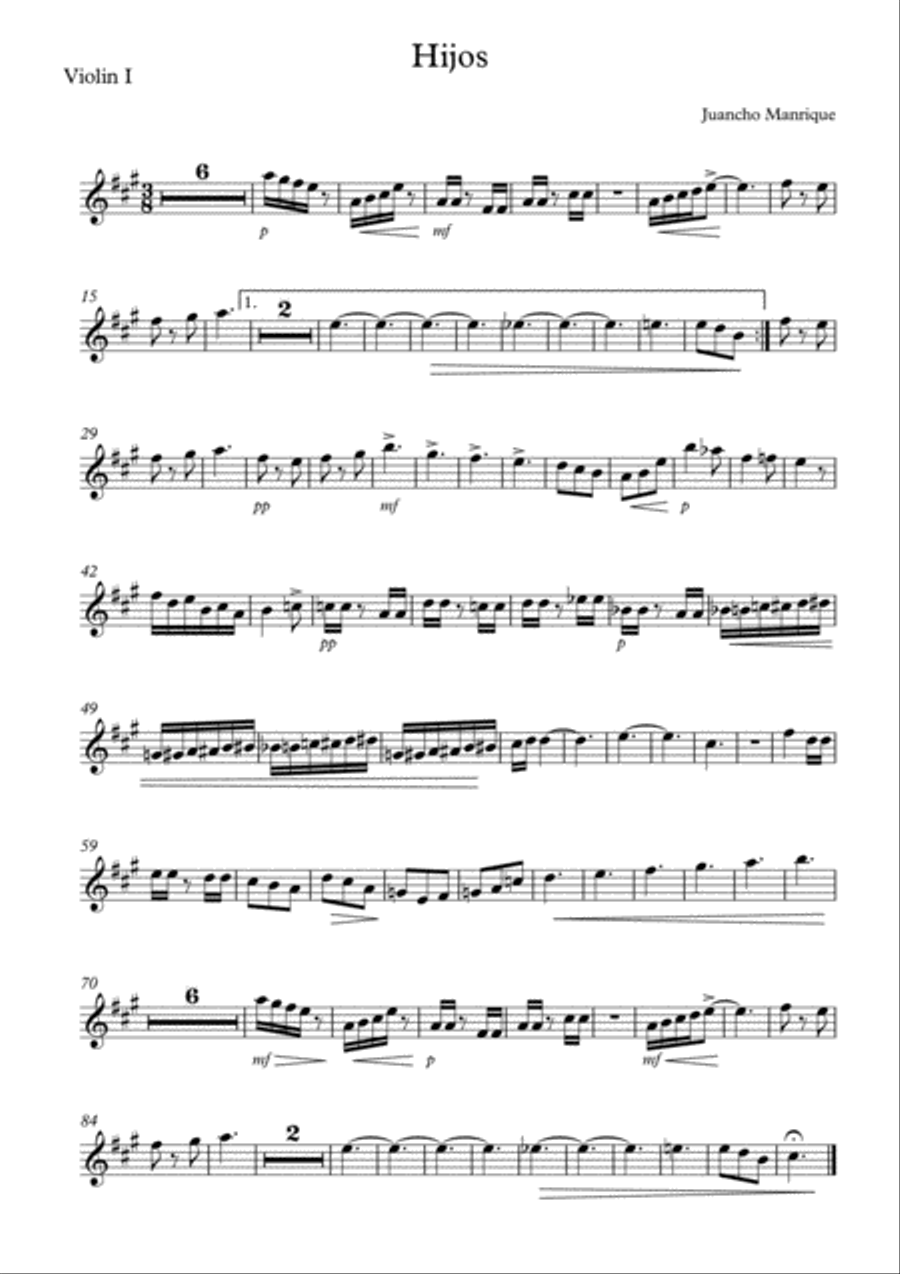 Hijos Hijos String Quintet scores gallery preview page 5