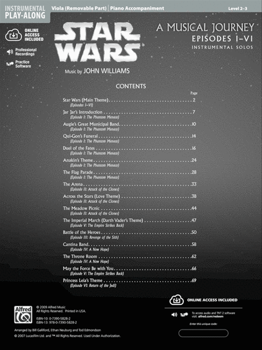 Star Wars I-VI Instrumental Solos - Viola image number null