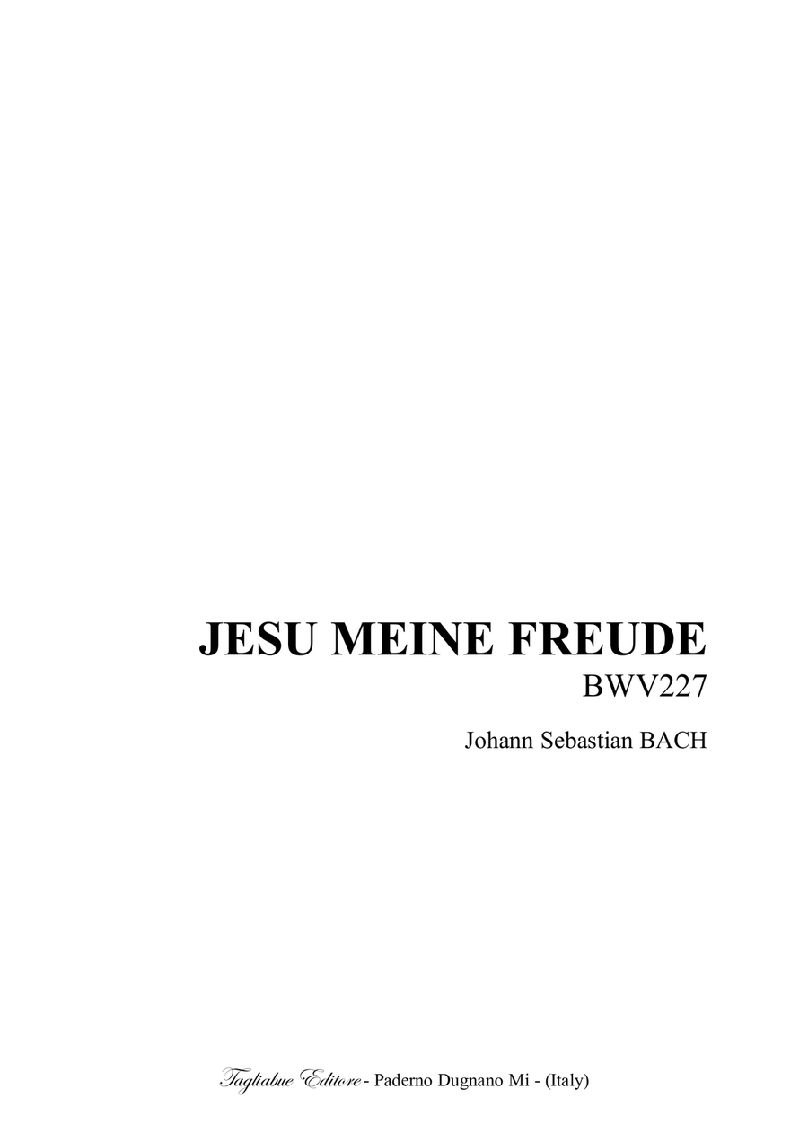 J.S.Bach - BWV 227 - 1. Jesu, meine Freude - SATB and 2. Es ist nun nichts - SSATB Divisi scores gallery preview page 1
