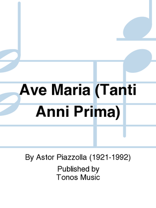 Book cover for Ave Maria (Tanti Anni Prima)