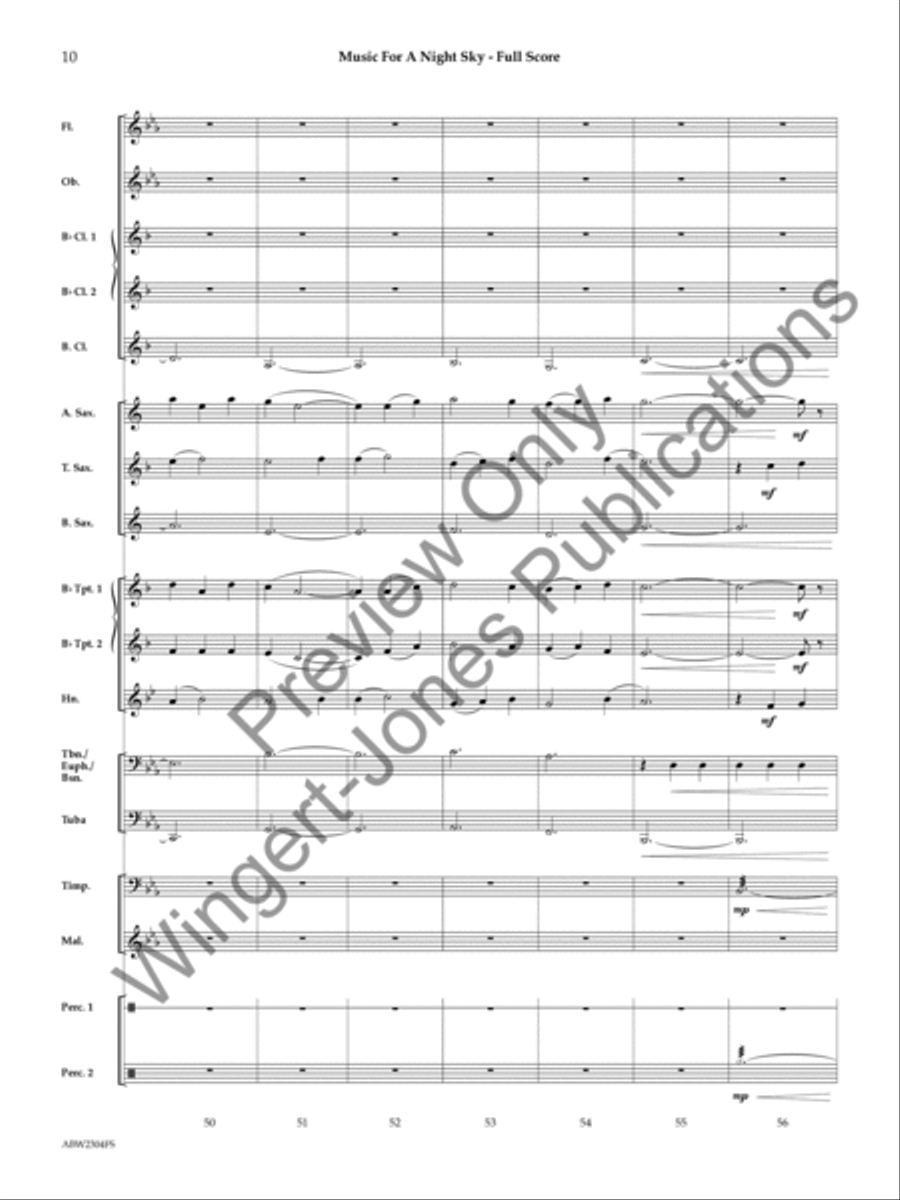 Music for a Night Sky Concert Band scores gallery preview page 11