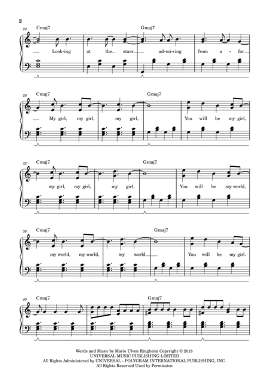We Fell In Love In October We Fell In Love In October Easy Piano scores gallery preview page 2