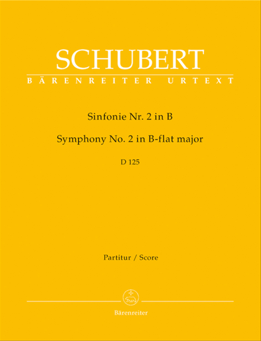 Symphony, No. 2 B flat major D 125 Orchestra scores gallery preview page 1