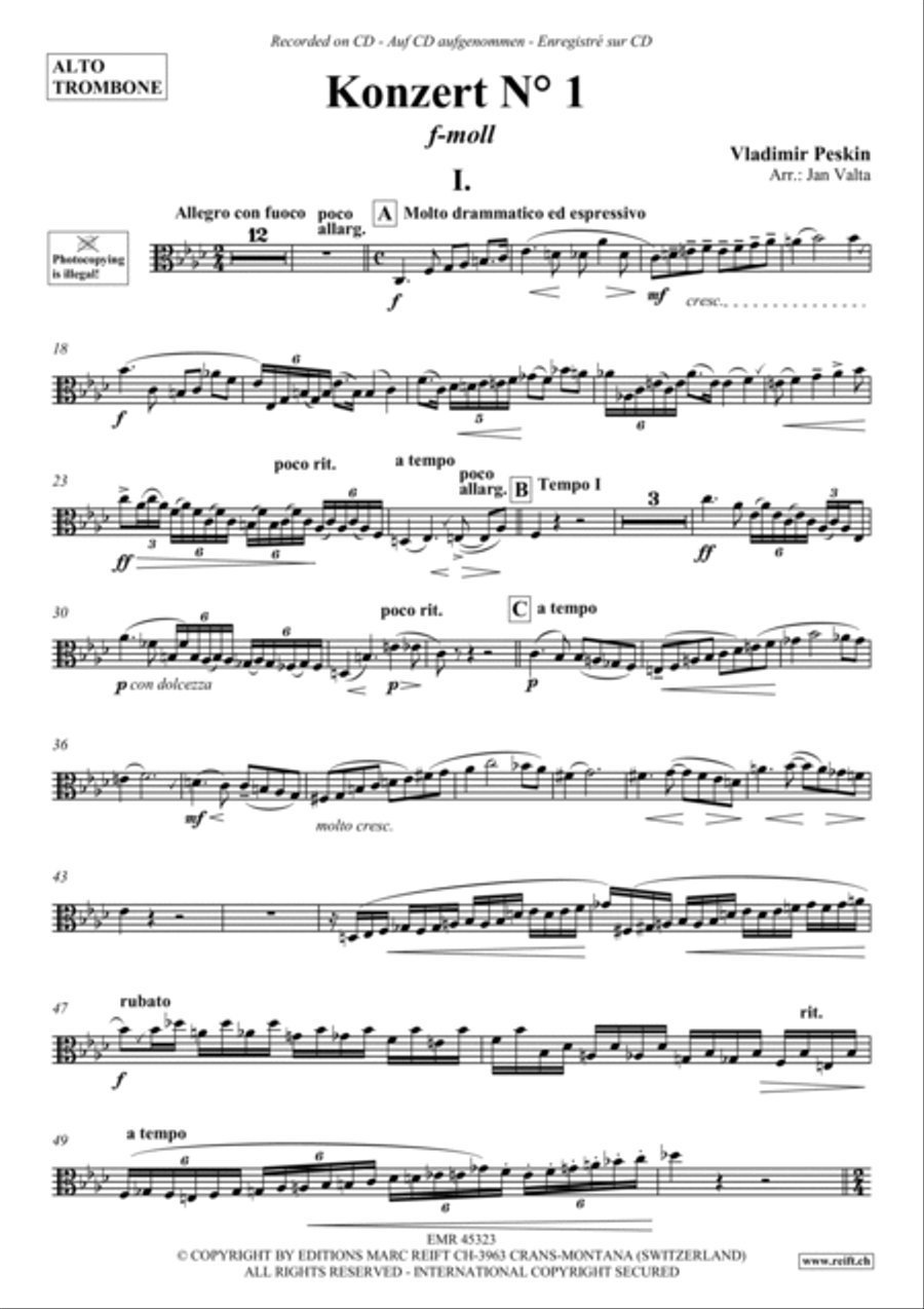 Konzert No. 1 f-moll Konzert No. 1 f-moll Piano Accompaniment scores gallery preview page 2