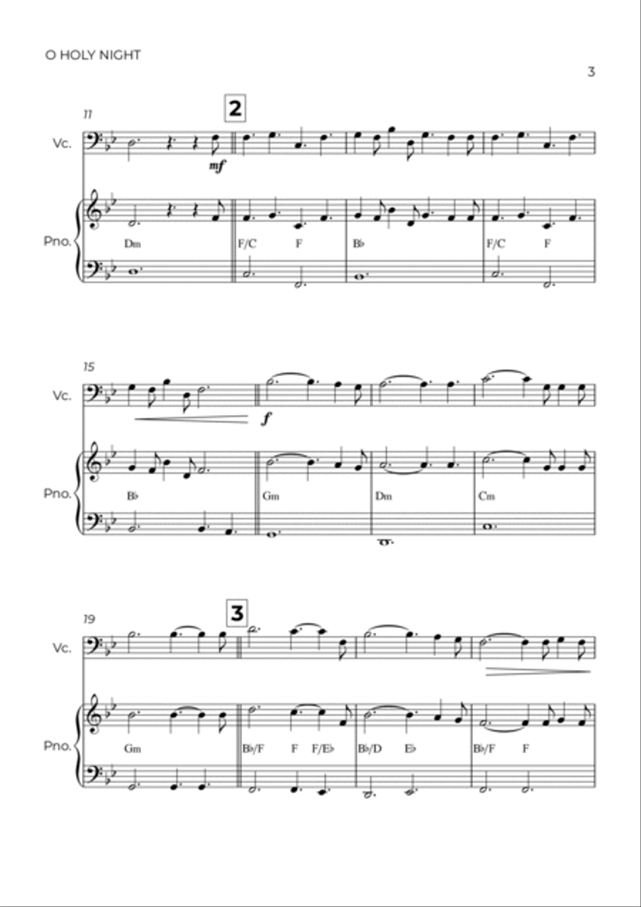 O Holy Night Piano scores gallery preview page 3