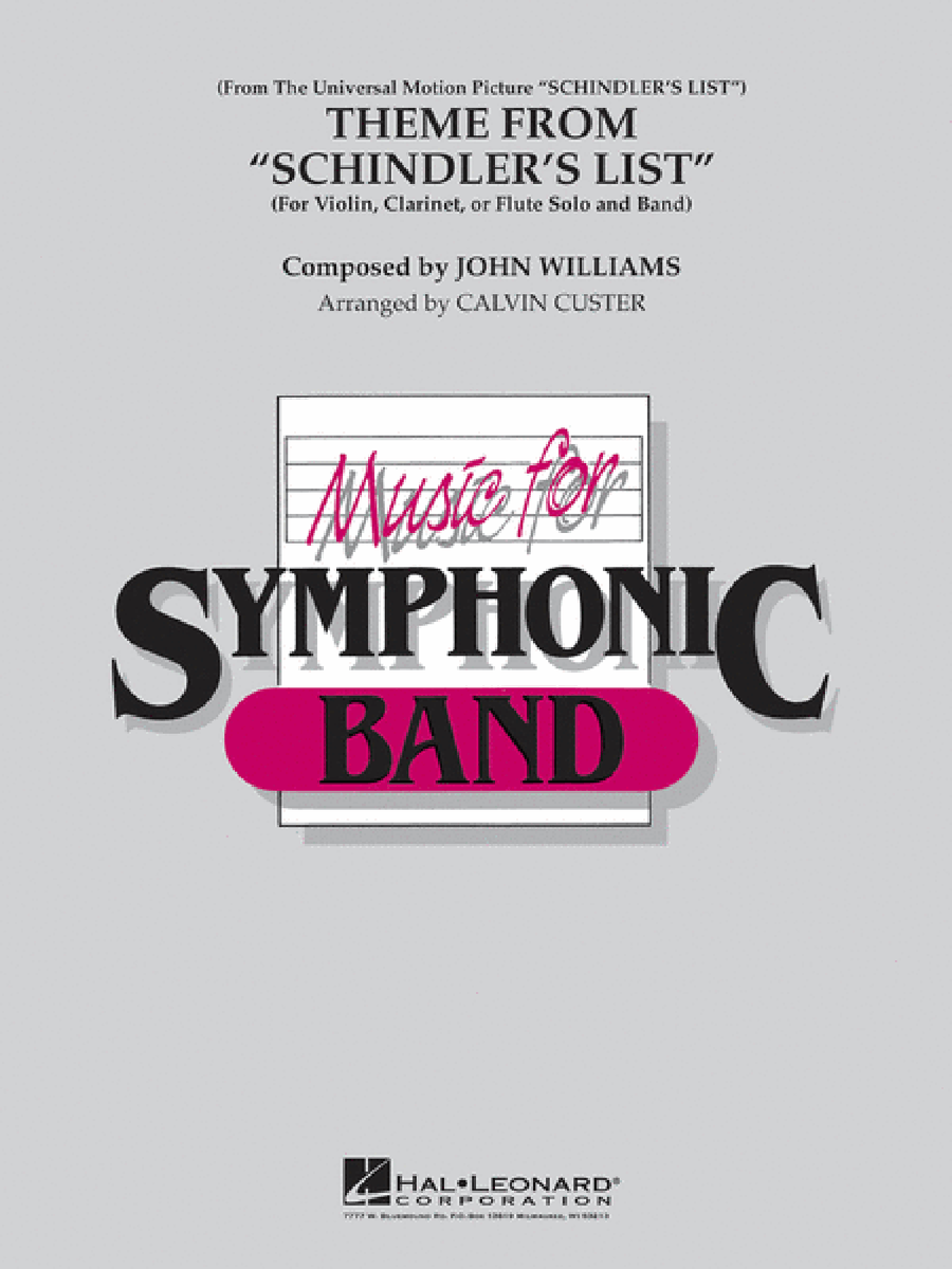 Theme from Schindler's List Concert Band scores gallery preview page 1