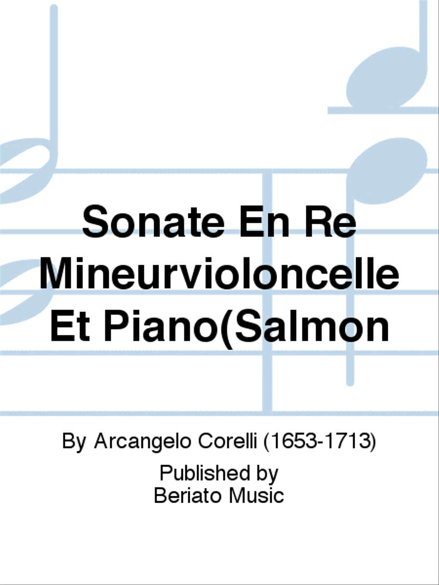 Sonate En Re Mineurvioloncelle Et Piano(Salmon Cello scores gallery preview page 1