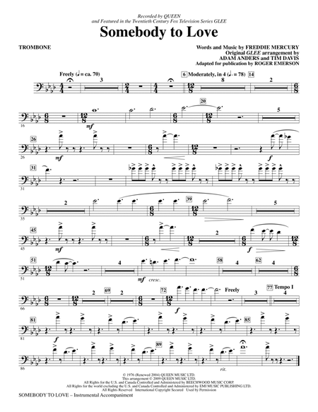 Somebody To Love (arr. Roger Emerson) - Trombone