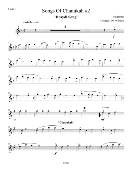 Songs Of Chanukah #2 (Violin 1)