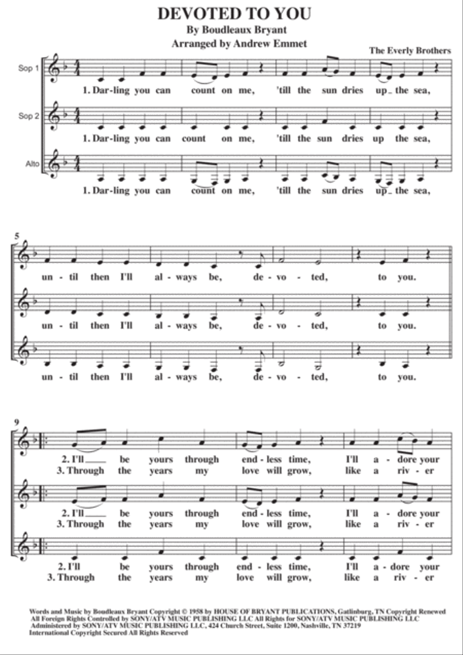 Devoted To You SSA scores gallery preview page 1