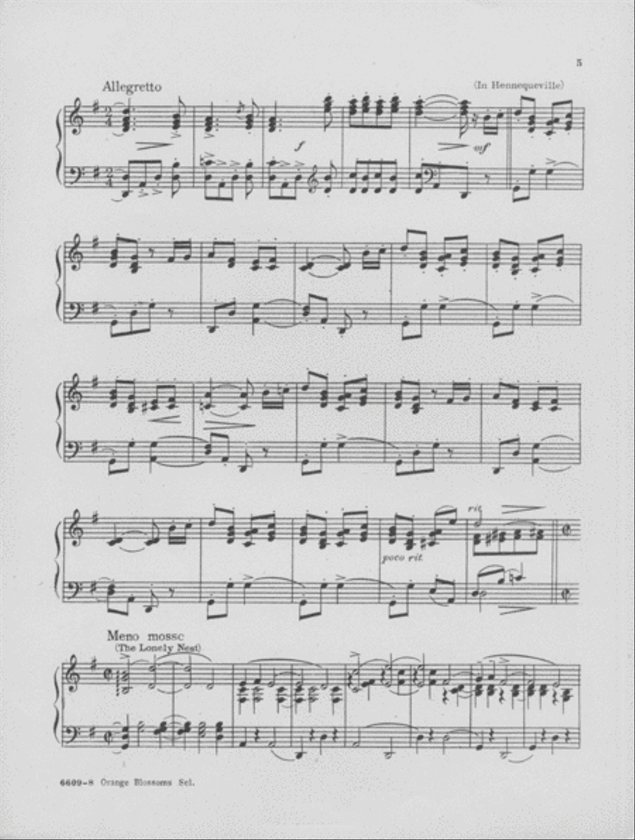Orange Blossoms. Selections Piano Solo scores gallery preview page 5