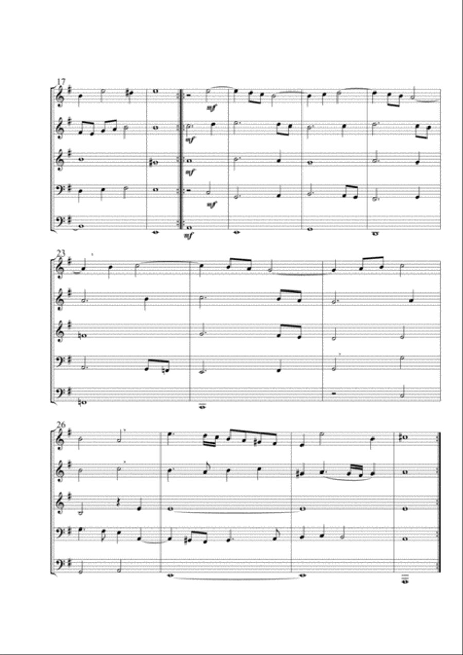 Pavane by Moritz Landgraf von Hessen for French Horn Quintet Brass Quintet scores gallery preview page 3