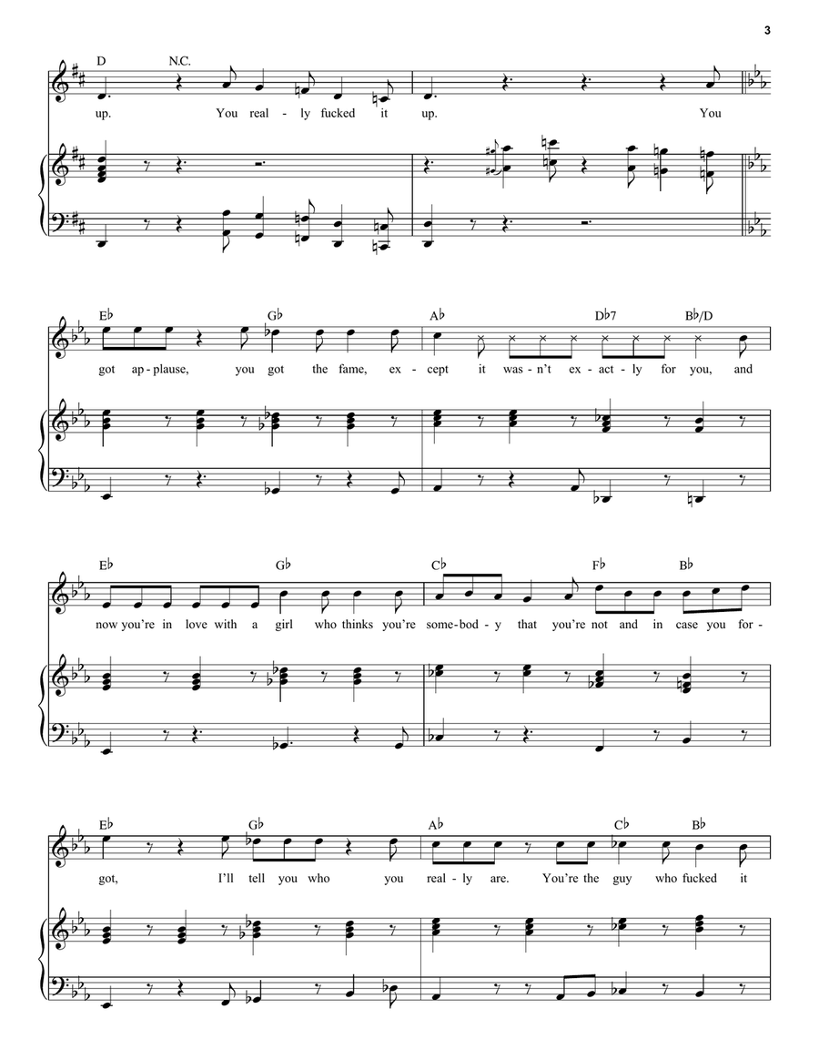 Jeff Sums It Up (from the musical Tootsie) Voice scores gallery preview page 3