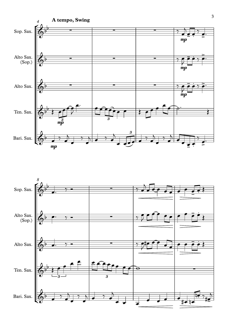 Have Yourself A Merry Little Christmas from MEET ME IN ST. LOUIS Saxophone Quartet scores gallery preview page 3