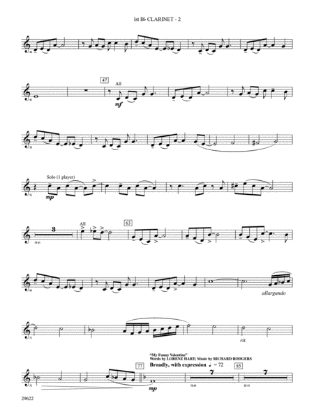 Salute to Broadway: 1st B-flat Clarinet
