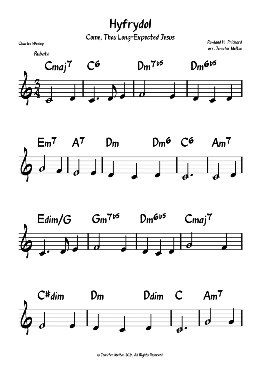 Hyfrydol - Come, Thou Long Expected Jesus