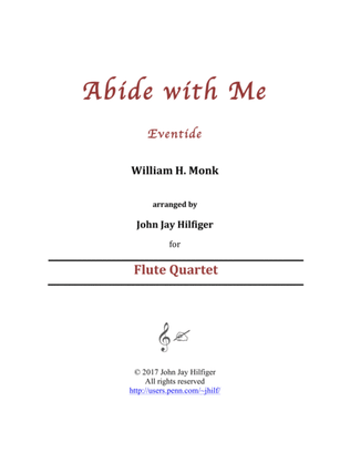 Book cover for Abide with Me for Flute Quartet