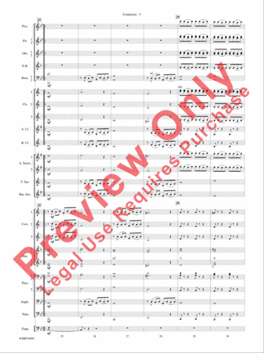 Prelude and Fugue in B-flat Major Concert Band scores gallery preview page 7