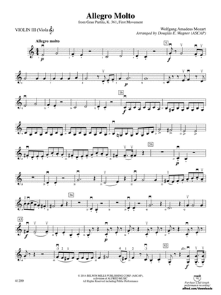 Book cover for Allegro Molto: 3rd Violin (Viola [TC])