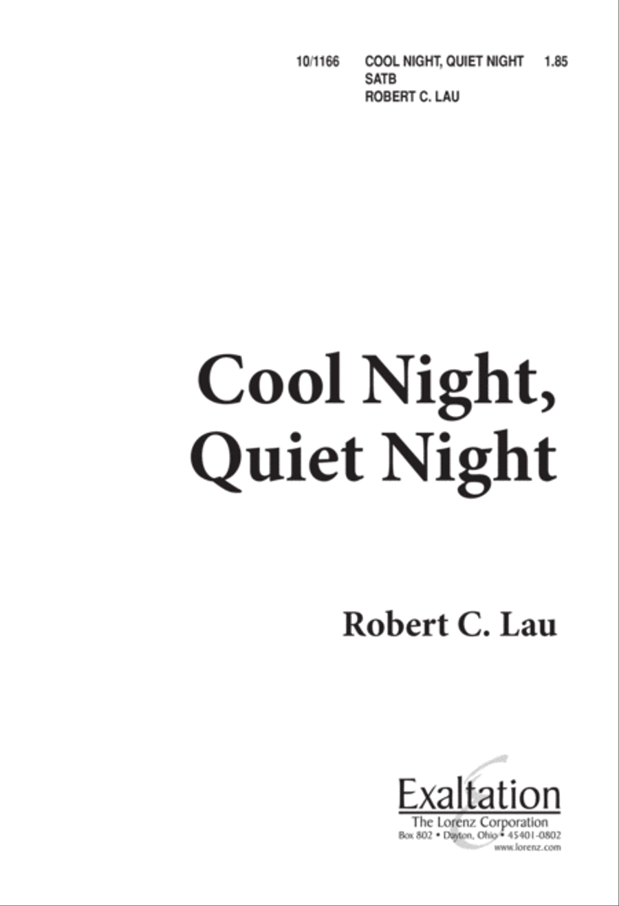 Cool Night, Quiet Night 4-Part scores gallery preview page 2