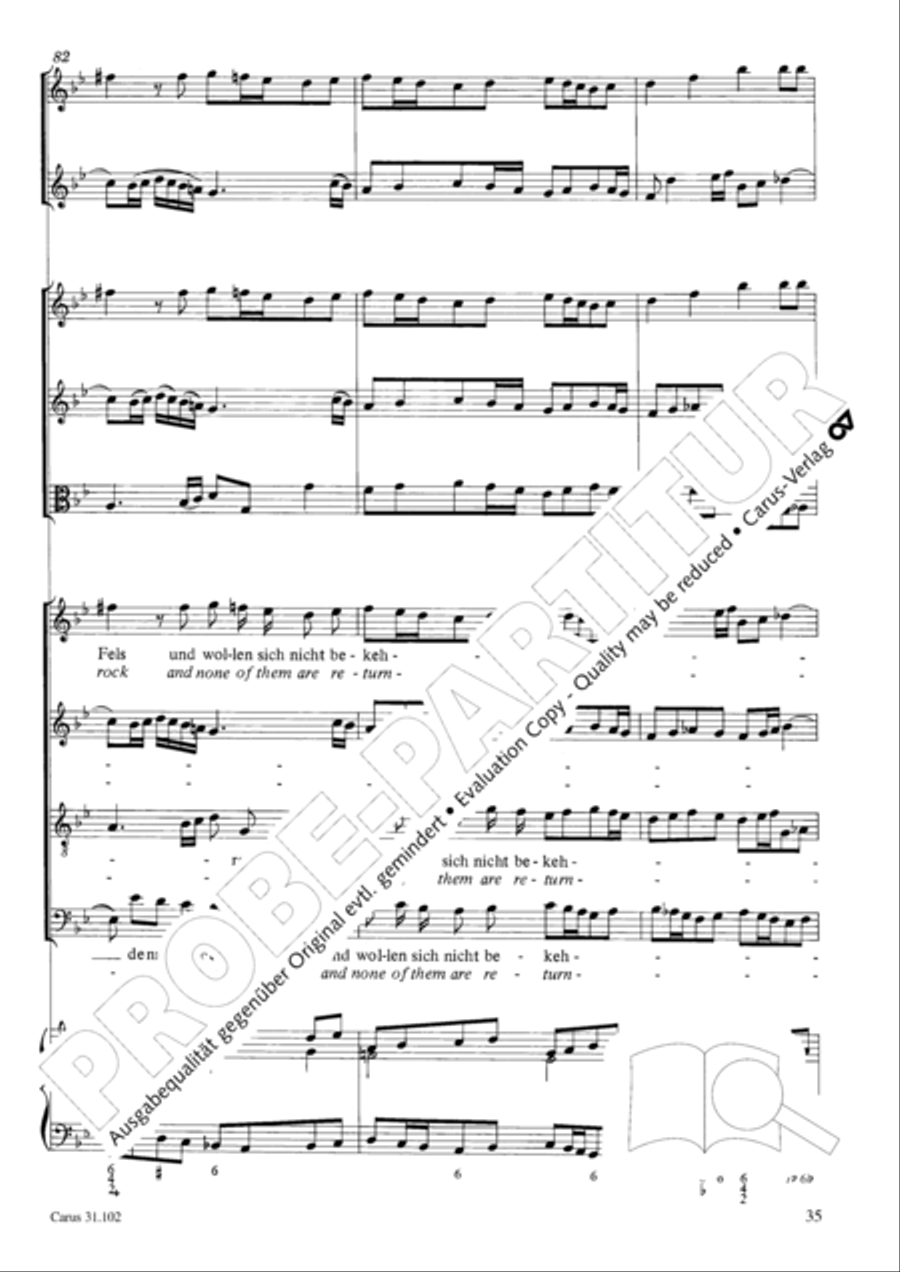 Lord God, your eyes are seeing truth in trusting (Herr, deine Augen sehen nach dem Glauben) ATB scores gallery preview page 36