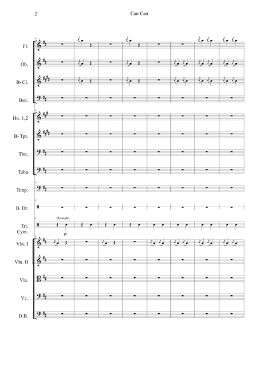 Can Can (from Orpheus in the Underworld) Orchestra scores gallery preview page 2