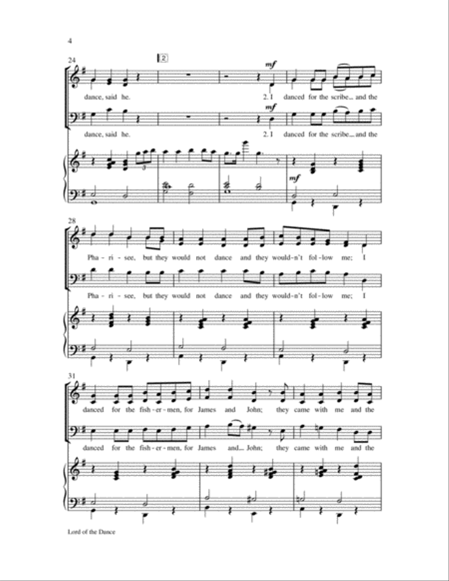 Lord of the Dance 3-Part scores gallery preview page 5