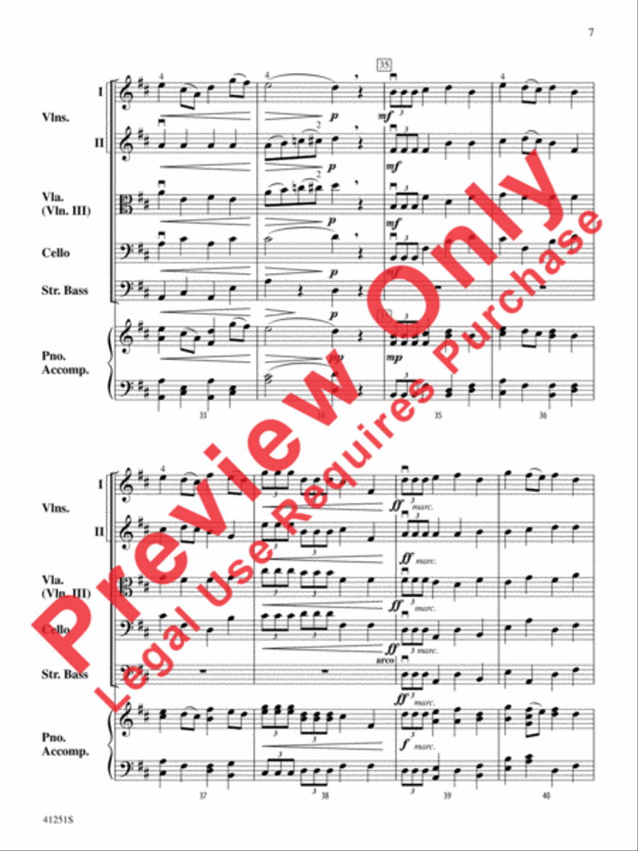 Coronation March (from The Prophet) String Orchestra scores gallery preview page 8