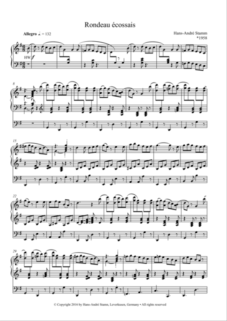 Rondeau ecossais for organ Organ Solo scores gallery preview page 2