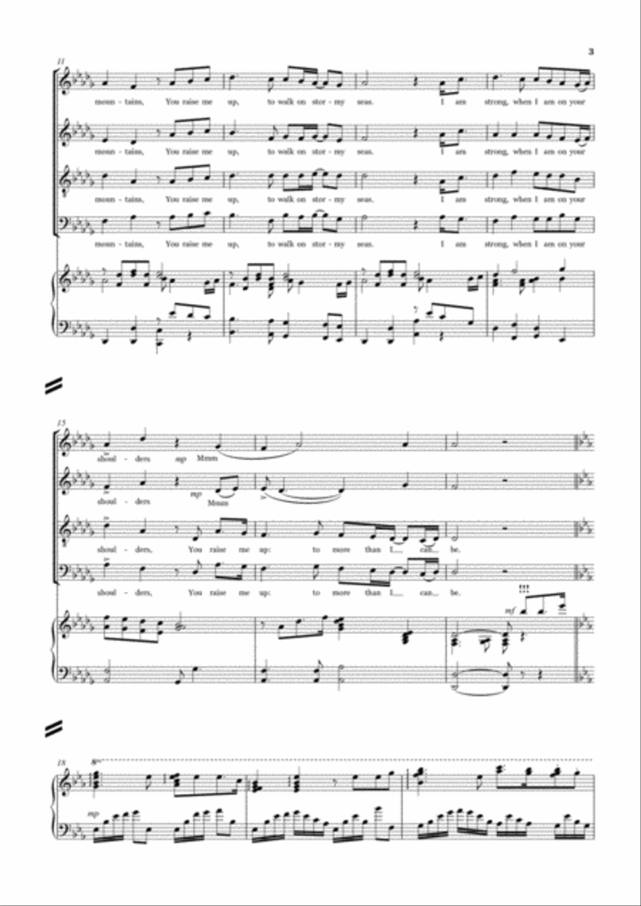 You Raise Me Up Divisi scores gallery preview page 3