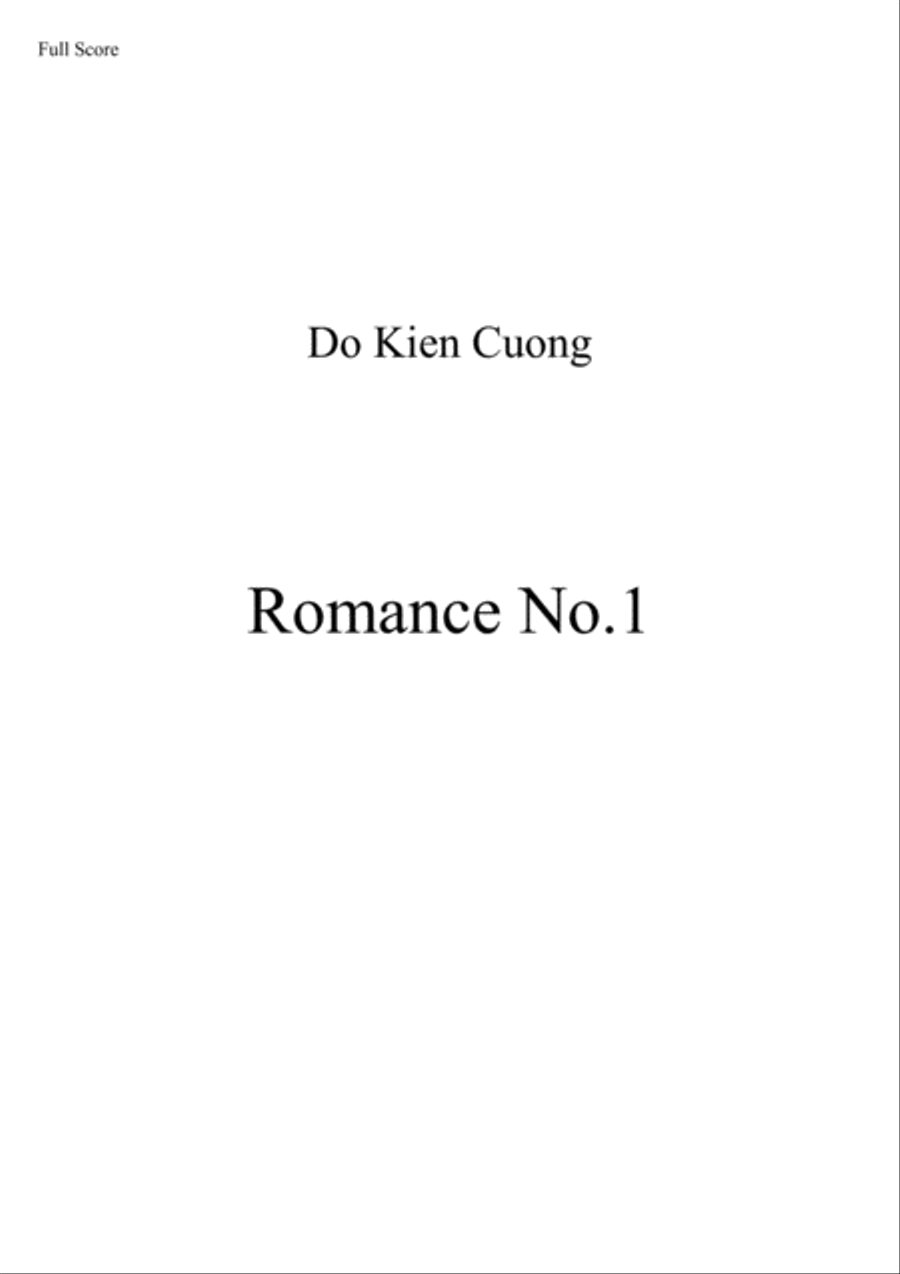 Do Kien Cuong - Romance No.1 Chamber Orchestra scores gallery preview page 1