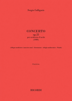 Book cover for Concerto Op. 25 String Orchestra Score