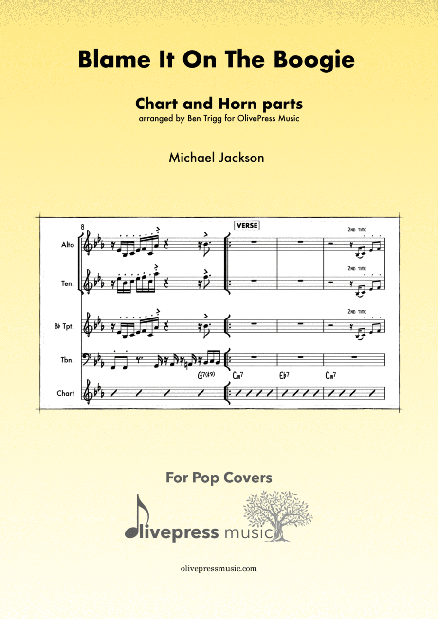 Blame It On The Boogie Tenor Saxophone scores gallery preview page 1
